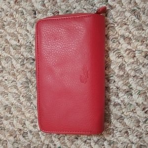 Never been used , Red Buxton wallet with note pad and calculator!So adorable!!!